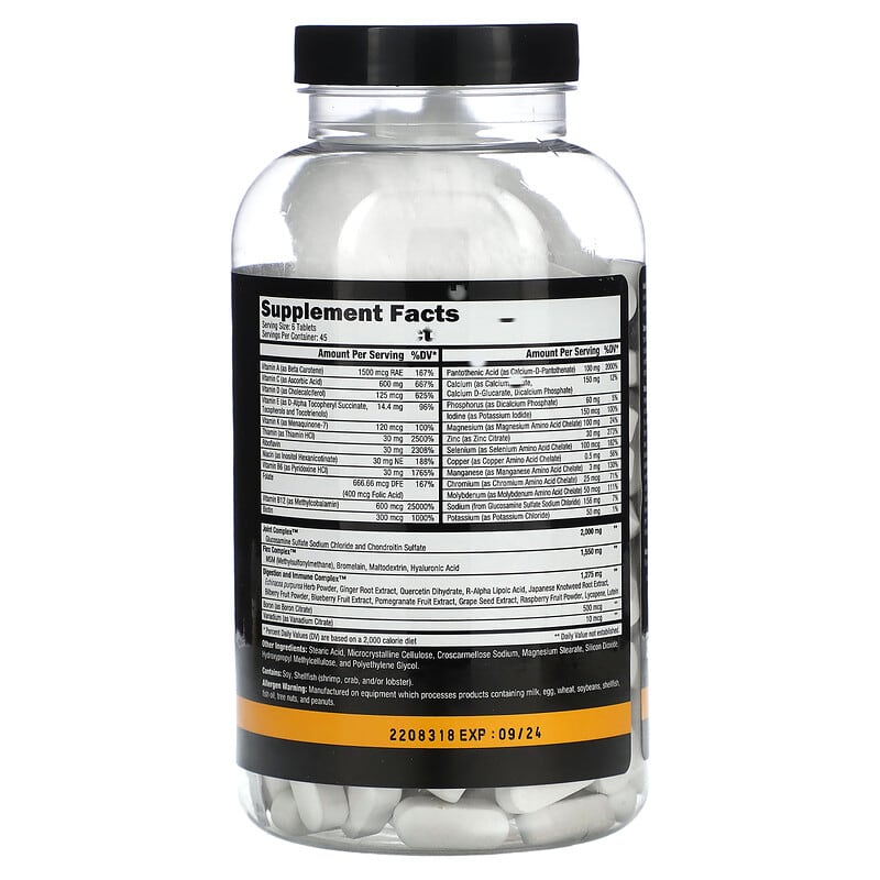 Controlled Labs, Orange Triad, Multi-Vitamin, Joint, Digestion & Immune Formula, 270 Tablets