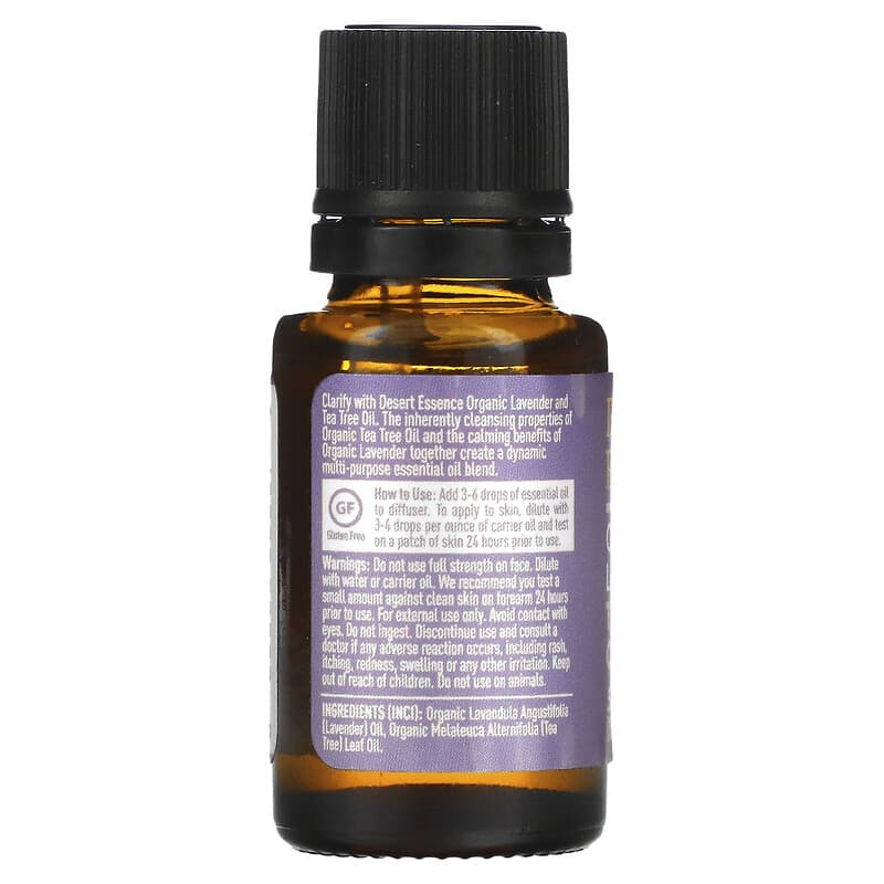 Desert Essence, Organic Lavender Tea Tree Oil, 0.5 fl oz (18 ml)