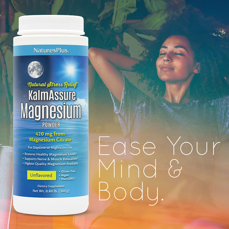 NaturesPlus, KalmAssure Magnesium Powder, Unflavored, 0.8 lb (360 g)