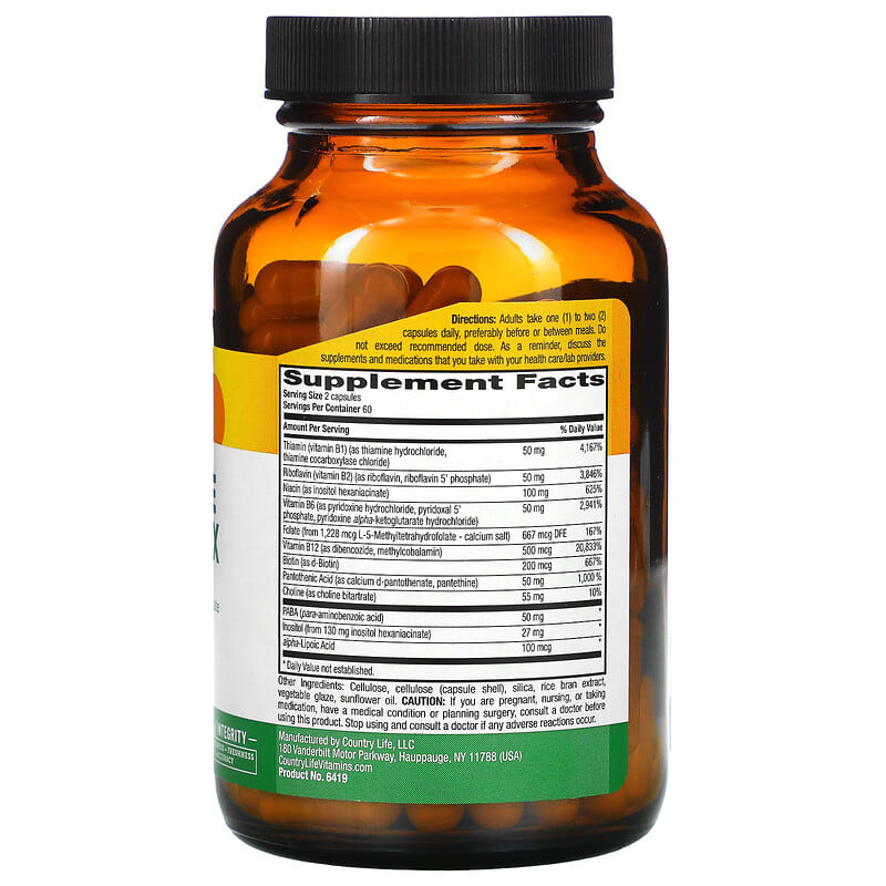 Country Life, Coenzyme B-Complex, 120 Vegan Capsules