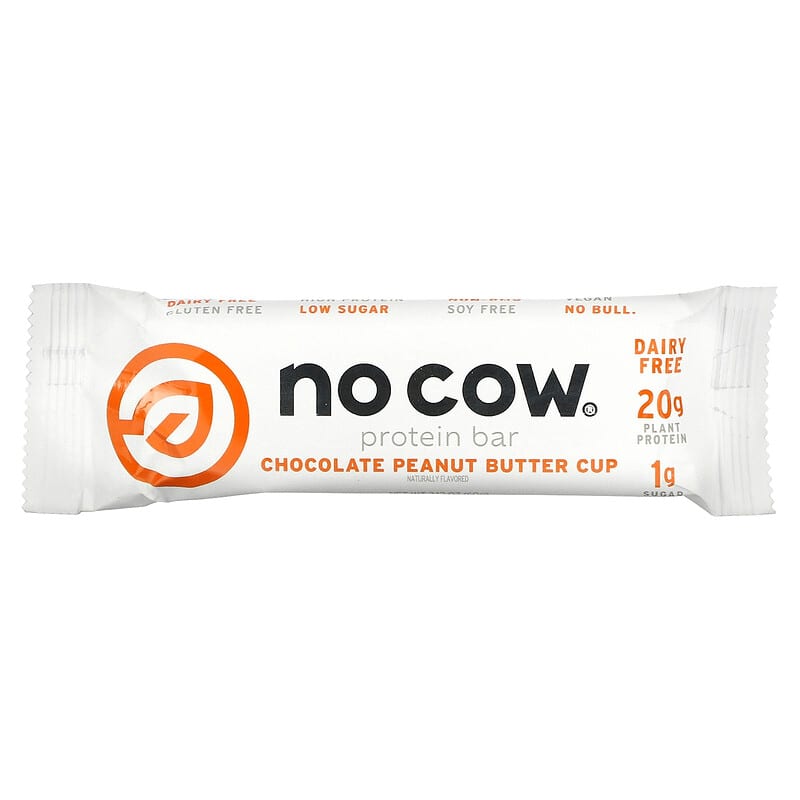 No Cow, Protein Bar, Chocolate Peanut Butter Cup, 12 Bars, 2.12 oz (60 g) Each