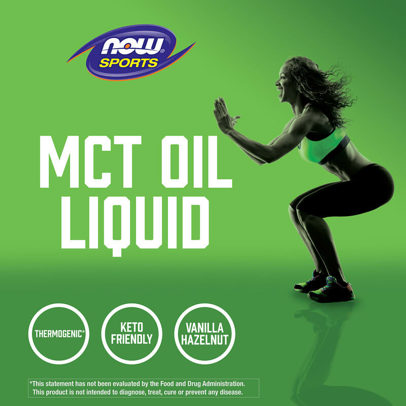 NOW Foods, Sports, MCT Oil, Vanilla Hazelnut, 16 fl oz (473 ml)