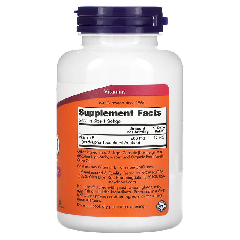 NOW Foods, E-400, 268 mg (400 IU), 250 Softgels