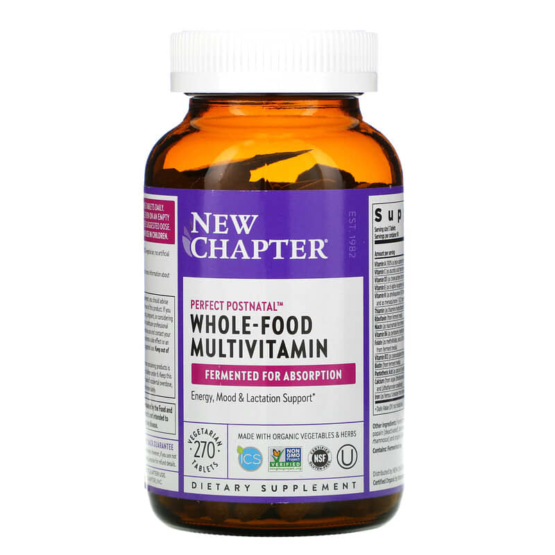 New Chapter, Perfect Postnatal Whole-Food Multivitamin, 270 Vegetarian Tablets