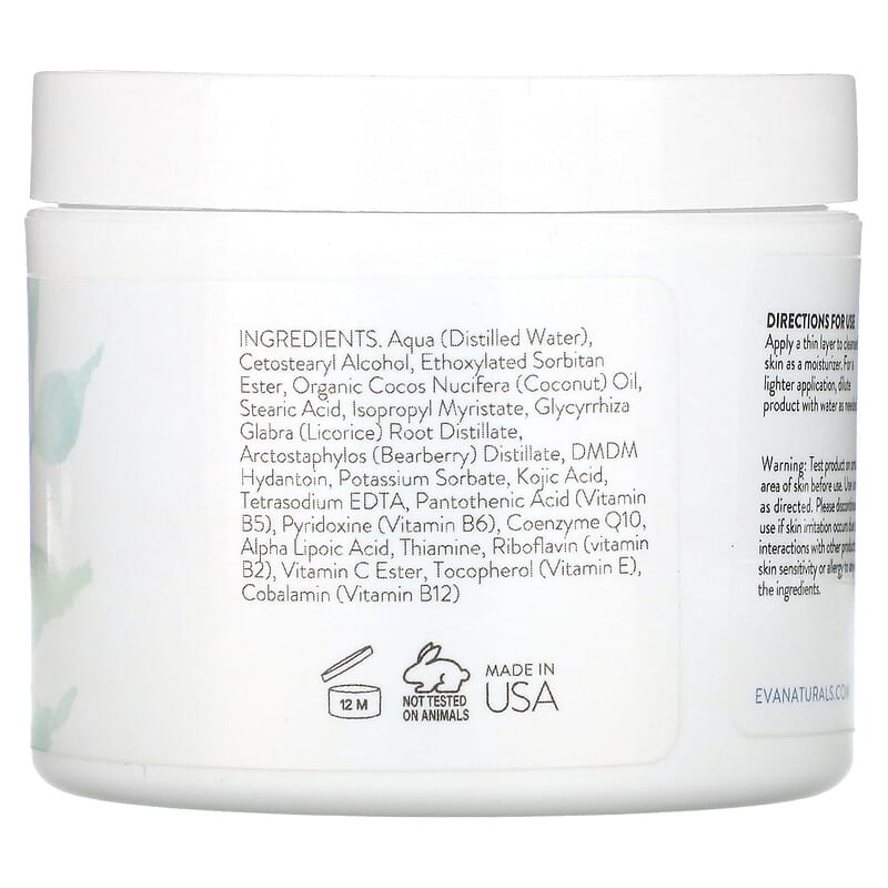 Eva Naturals, Skin Brightening Cream, 4 oz