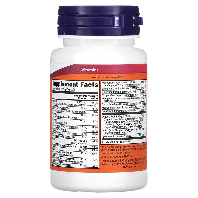 NOW Foods, Daily Vits, 30 Veg Capsules