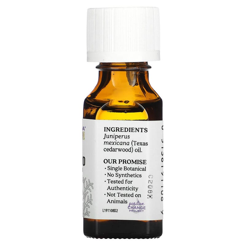Aura Cacia, Pure Essential Oil, Texas Cedarwood, 0.5 fl oz (15 ml)