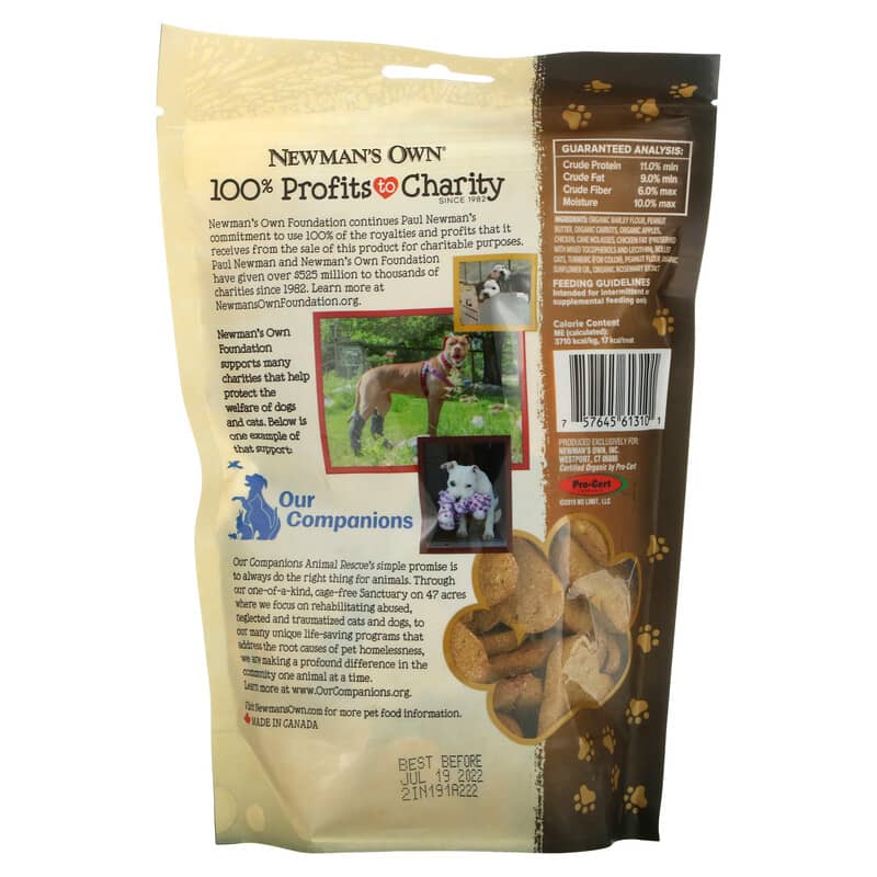 Newman's Own Organics, Dog Biscuits, All Size Dogs, Peanut Butter, 10 oz (284 g)