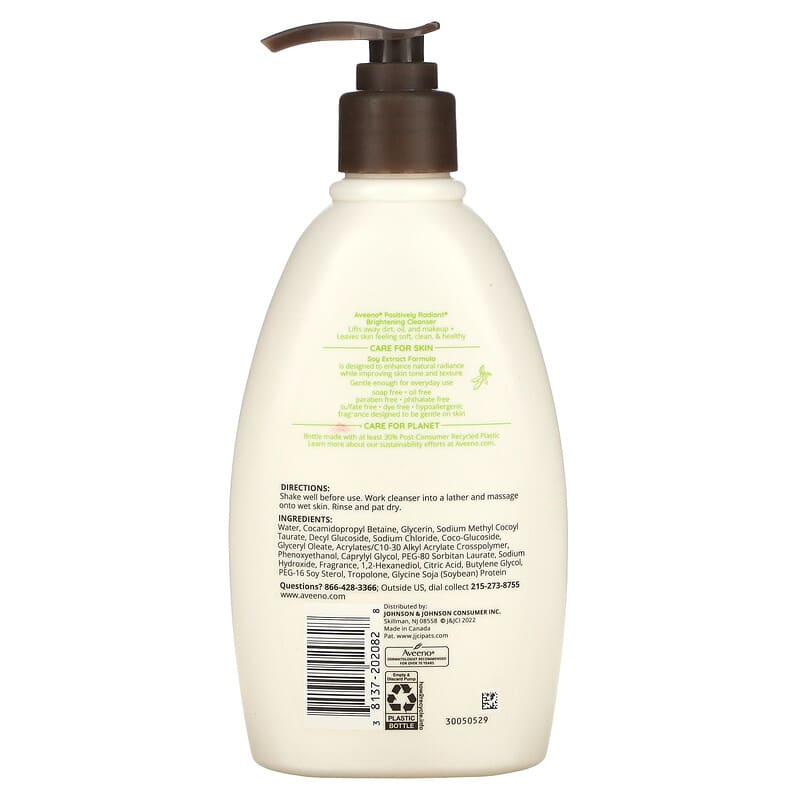 Aveeno, Positively Radiant, Brightening Cleanser , 11 fl oz (325 ml)