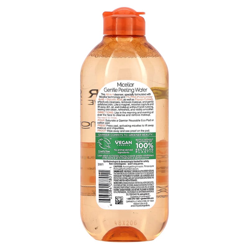 Garnier, SkinActive, Micellar Gentle Peeling Water, 13.5 fl oz (400 ml)