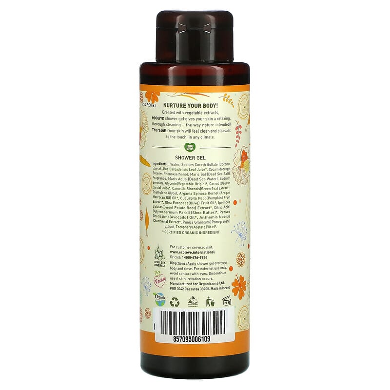 Eco Love, Shower Gel, Carrot, Pumpkin & Sweet Potato, 17.6 fl oz (500 ml)