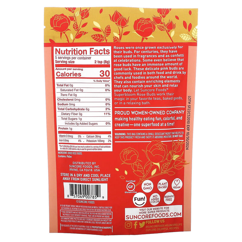 Suncore Foods, Rose Buds, 1.5 oz (43 g)