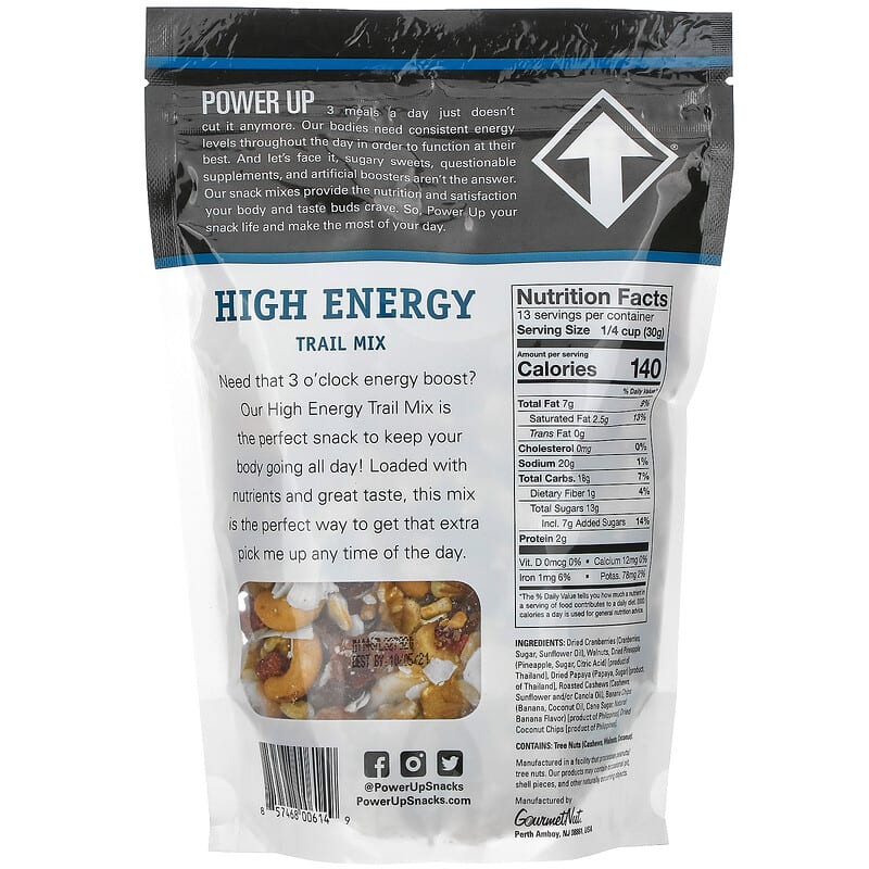 Power Up, High Energy Trail Mix, 14 oz (397 g)