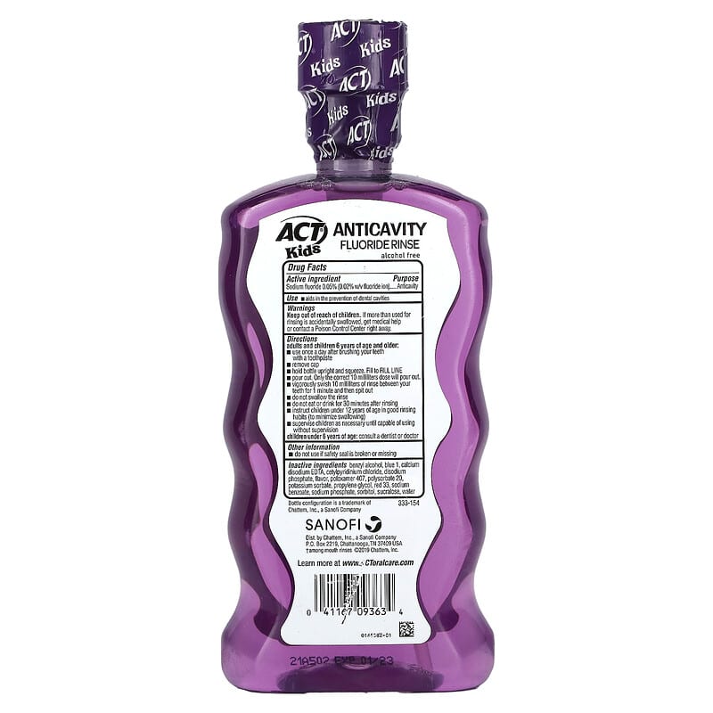 Act, Kid's, Anticavity Fluoride Rinse, Groovy Grape, 16.9 fl oz (500 ml)