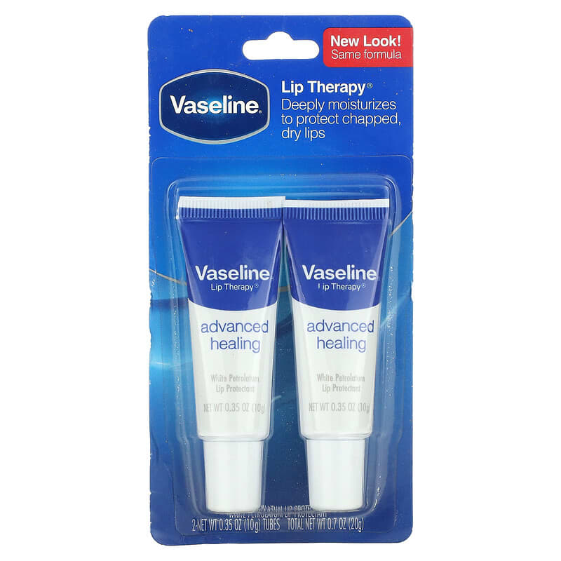 Vaseline, Lip Therapy, Advanced Healing, 2 Tubes, 0.35 oz (10 g) Each