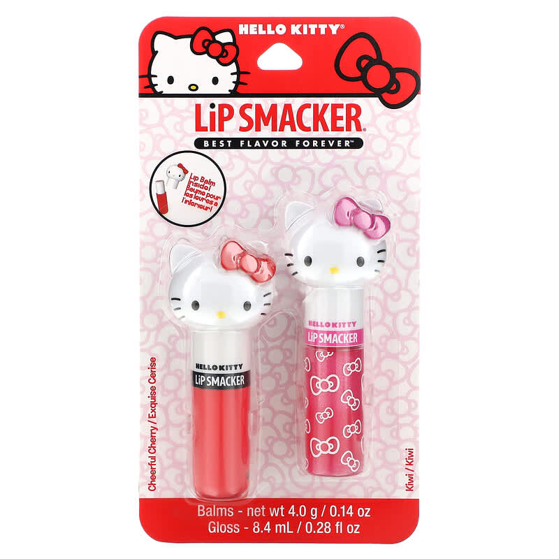 Lip Smacker, Hello Kitty, Lip Balm and Gloss, 2 Pieces