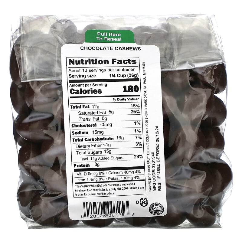 Bergin Fruit and Nut Company, Chocolate Cashews , 16 oz (454 g)