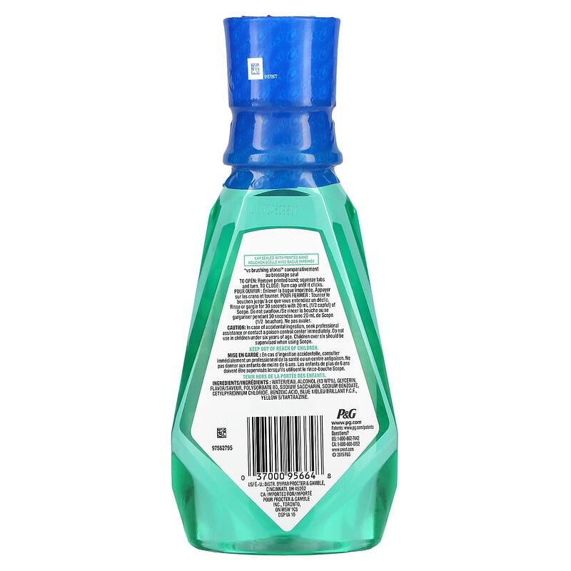 Crest, Scope, Outlast, Mouthwash, Mint, 16.9 fl oz (500 ml)