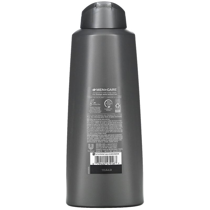 Dove, Men+Care, 2 In 1 Shampoo + Conditioner, Reinvigorating, Lime + Cedarwood, 20.4 fl oz (603 ml)