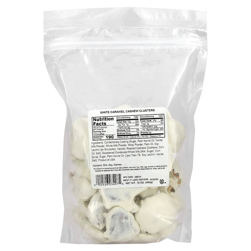 Bergin Fruit and Nut Company, White Caramel Cashew Clusters, 16 oz (454 g)
