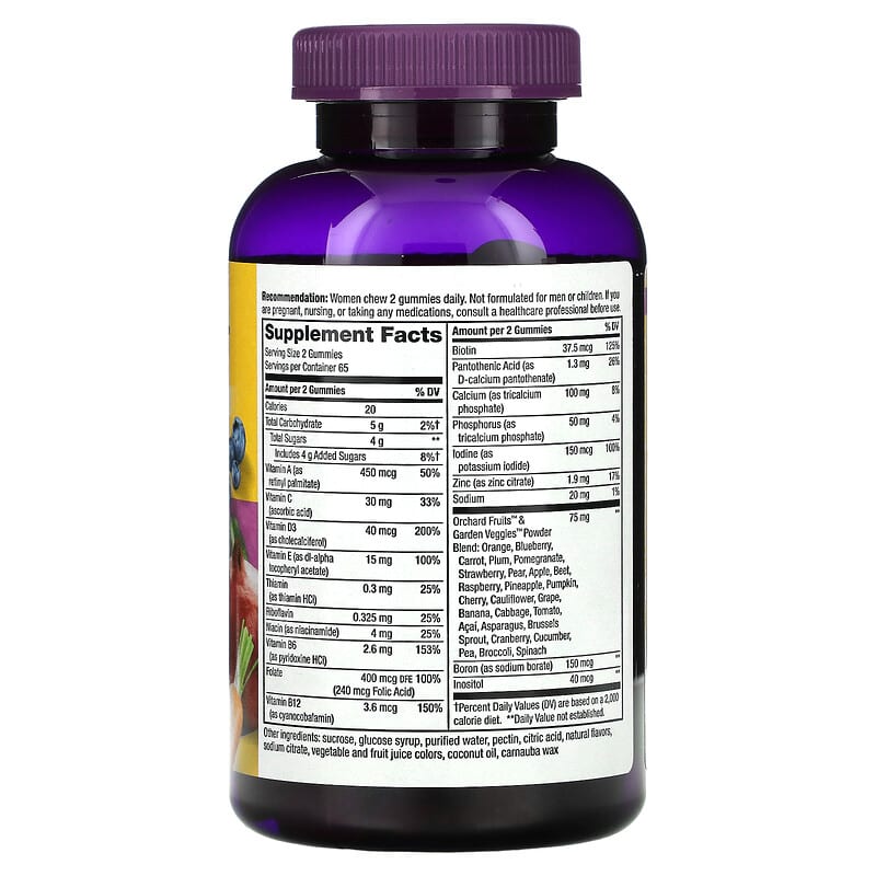 Nature's Way, Alive! Women's Gummy Complete Multivitamin, Mixed Berry, 130 Gummies