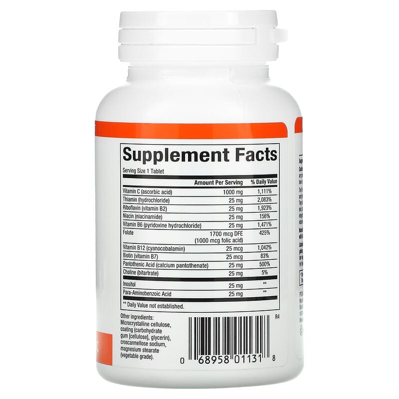 Natural Factors, Stress B Formula, Plus 1,000 mg Vitamin C, 90 Tablets