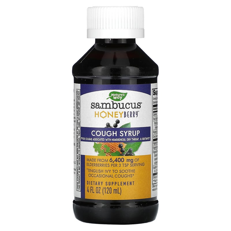 Nature's Way, Sambucus, Cough Syrup, Honeyberry , 4 fl oz (120 ml)