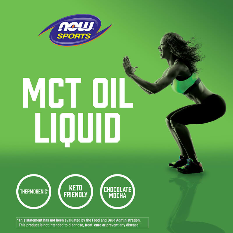 NOW Foods, Sports, MCT Oil, Chocolate Mocha, 16 fl oz (473 ml)