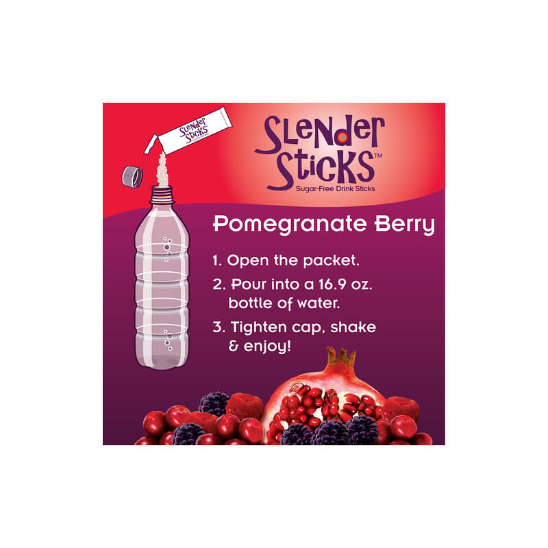 NOW Foods, Real Food, Slender Sticks, Pomegranate Berry, 12 Sticks, 0.14 oz (4 g) Each