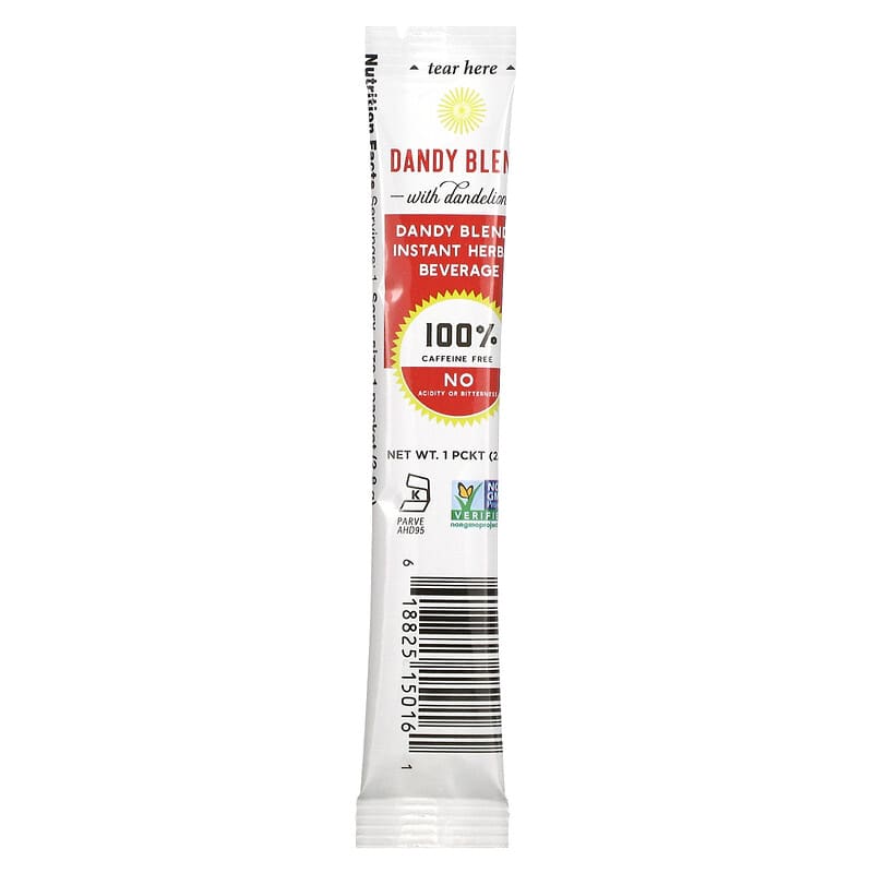 Dandy Blend, Instant Herbal Beverage with Dandelion, Caffeine Free, 25 Single Serve Packets, 2.8 g Each