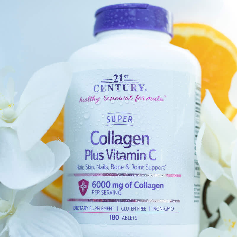 21st Century, Super Collagen Plus Vitamin C, 1,000 mg, 180 Tablets