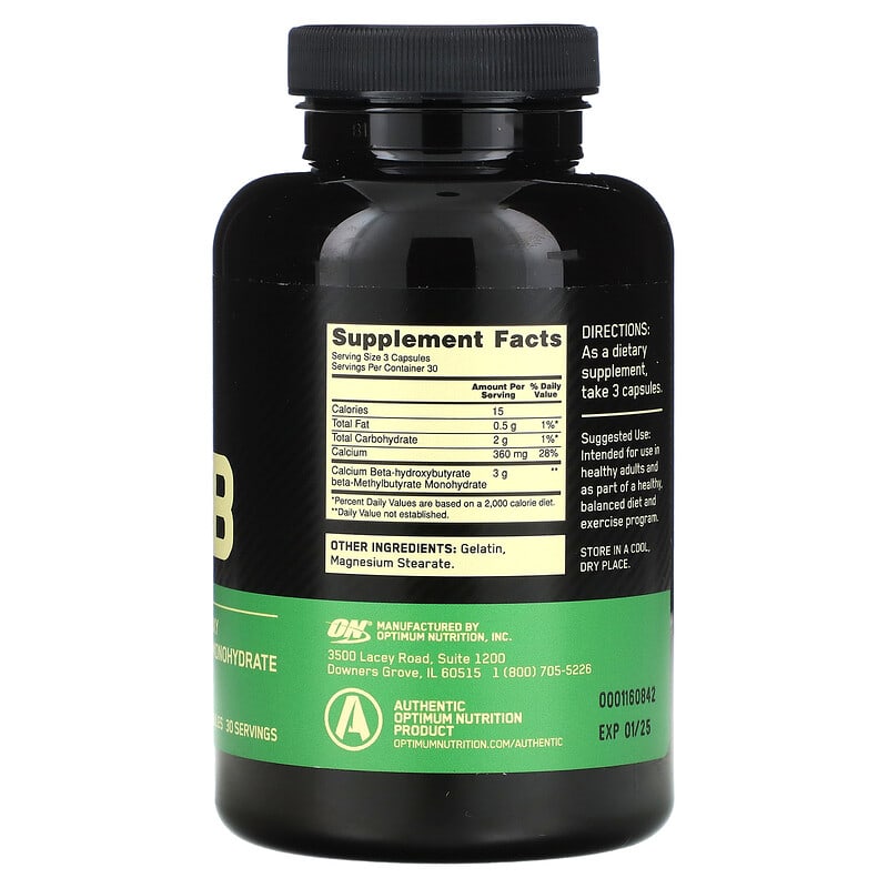 Optimum Nutrition, HMB , 90 Capsules