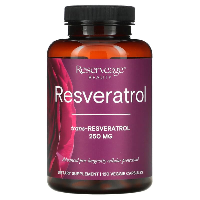 Reserveage Nutrition, Resveratrol, Trans-Resveratrol, 250 mg, 120 Veggie Capsules