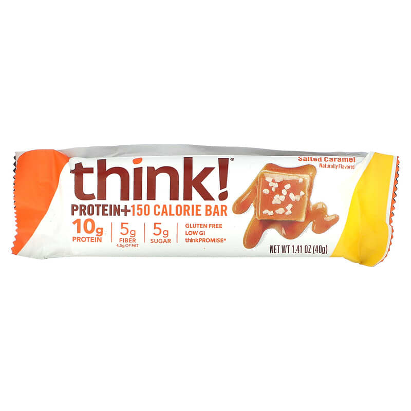 Think !, Protein+ 150 Calorie Bars, Salted Caramel, 10 Bars, 1.41 oz (40 g) Each