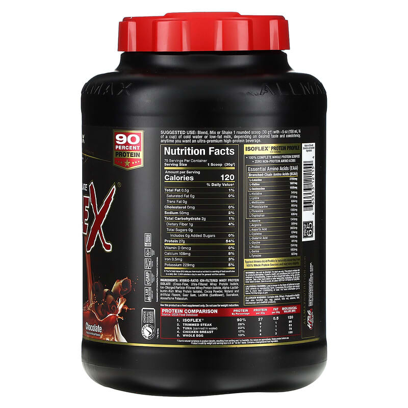 ALLMAX, Isoflex, 100% Pure Whey Protein Isolate, Chocolate, 5 lbs (2.27 kg)