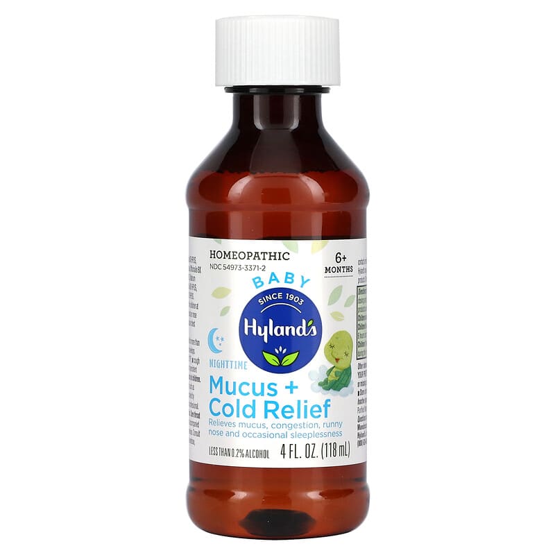 Hyland's Naturals, Baby, Nighttime Mucus + Cold Relief, Ages 6 Months+, 4 fl oz (118 ml)