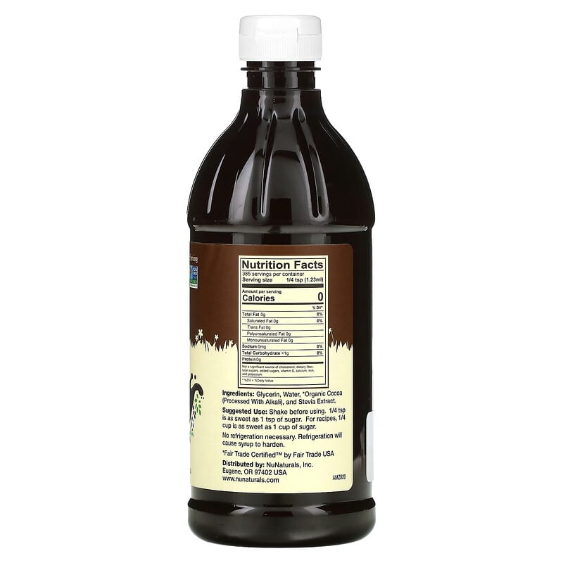 NuNaturals, NuStevia Concentrated Cocoa Syrup, 16 fl oz (0.47 l)