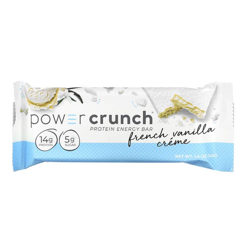 BNRG, Power Crunch Protein Energy Bar, French Vanilla Creme, 12 Bars, 1.4 oz (40 g) Each