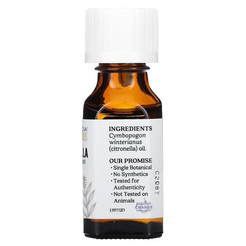 Aura Cacia, Pure Essential Oil, Citronella, Dispelling, 0.5 fl oz (15 ml)