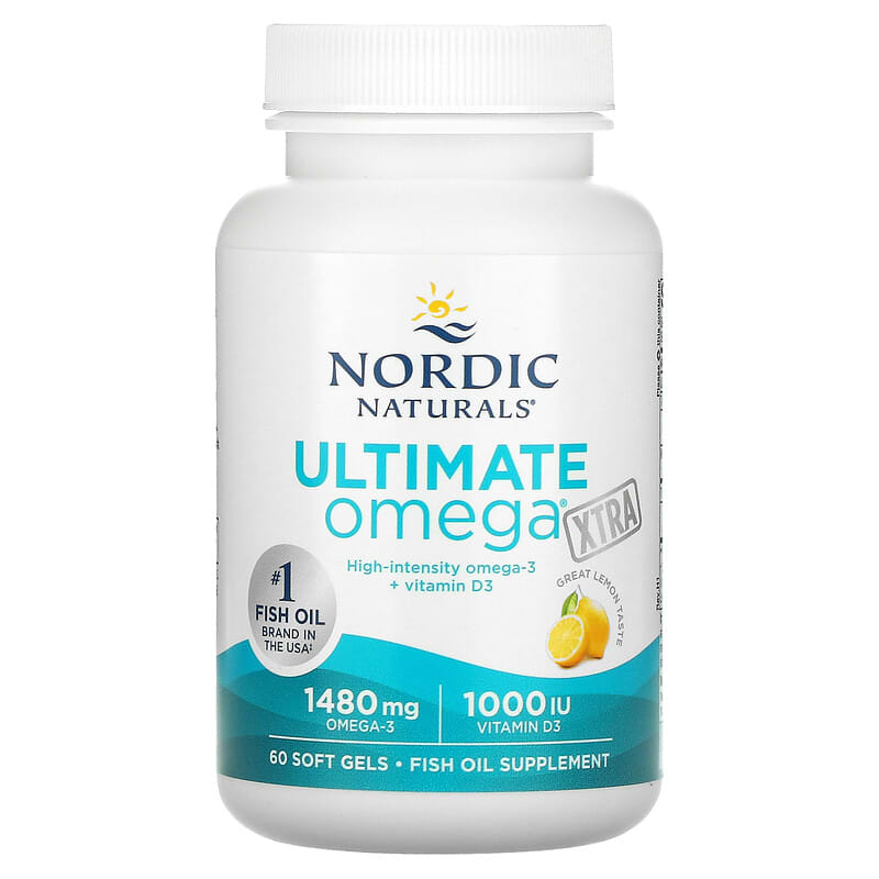 Nordic Naturals, Ultimate Omega Xtra, Lemon, 740 mg, 60 Soft Gels