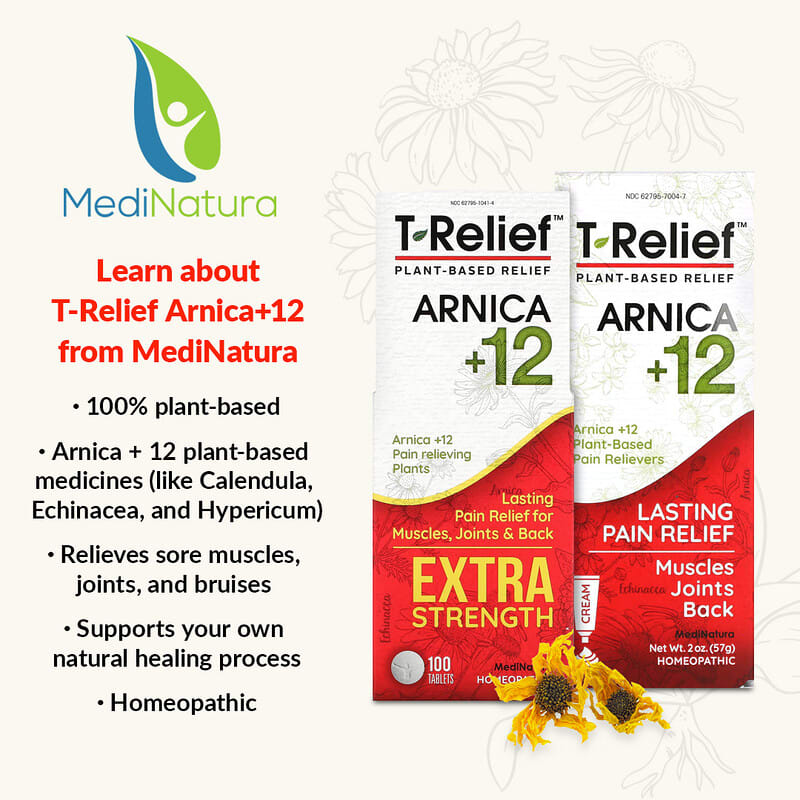 MediNatura, T-Relief, Arnica +12, Extra Strength, 100 Tablets