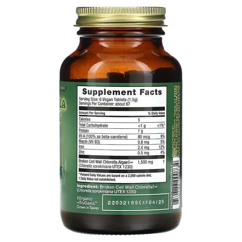 HealthForce Superfoods, Chlorella Manna, 400 VeganTabs