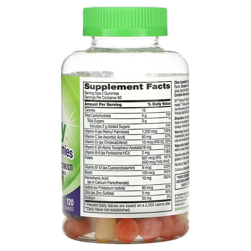 21st Century, VitaJoy Gummies, Adult Multivitamin, Fruit Flavor, 120 Gummies