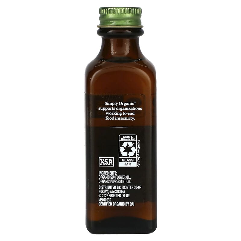 Simply Organic, Peppermint Flavor, 2 fl oz (59 ml)