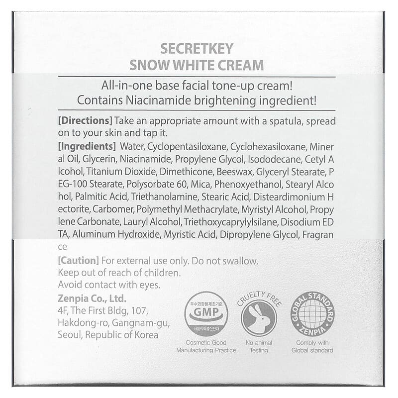 Secret Key, Snow White Cream, Whitening Cream, 1.76 oz (50 g)