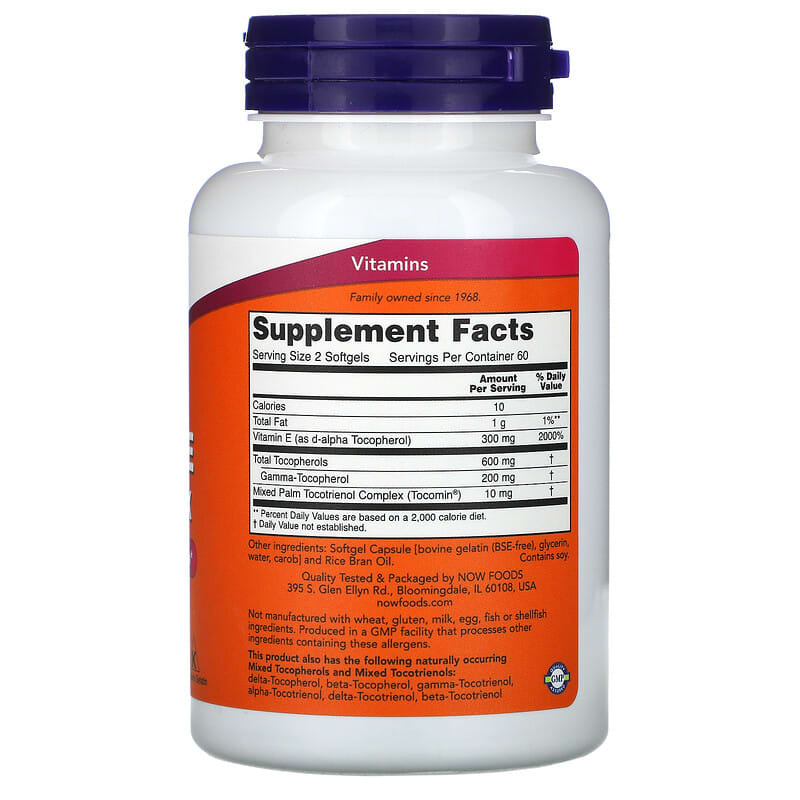 NOW Foods, Gamma E Complex, Advanced, 120 Softgels