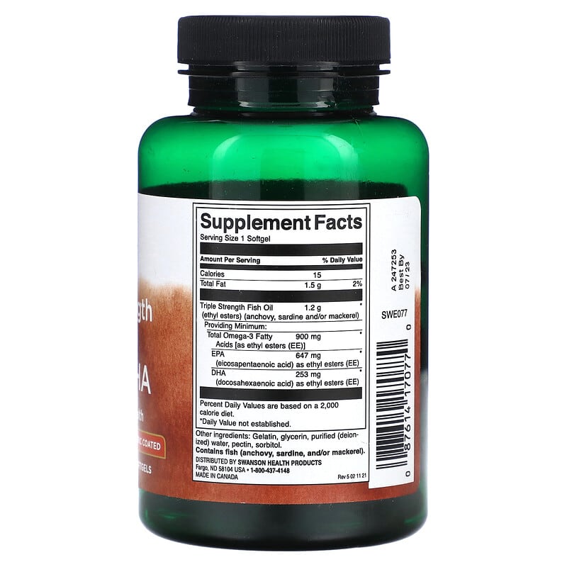 Swanson, Triple Strength Super EPA & DHA , 900 mg, 60 Softgels