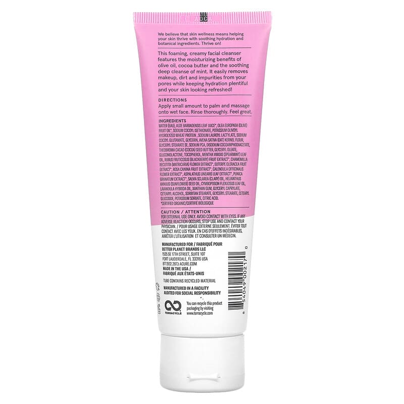 ACURE, Radically Rejuvenating, Cleansing Cream, 4 fl oz (118 ml)