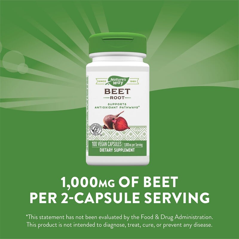 Nature's Way, Beet Root, 1,000 mg, 100 Vegan Capsules