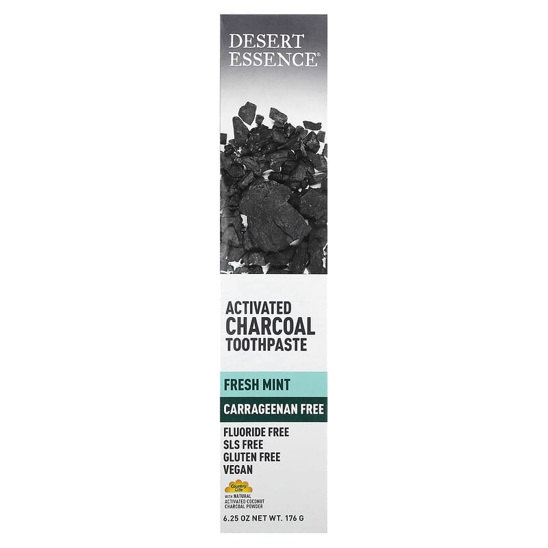 Desert Essence, Activated Charcoal Toothpaste, Fresh Mint, 6.25 oz (176 g)